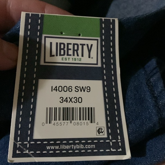 New w tags Liberty Denim Men’s Bib Overalls - Picture 3 of 3